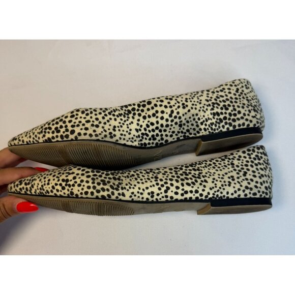 MIA Kandace Suede Pointy Toe Women Size 7 White/Black Vegan Ballet Flats Casual - Picture 6 of 14